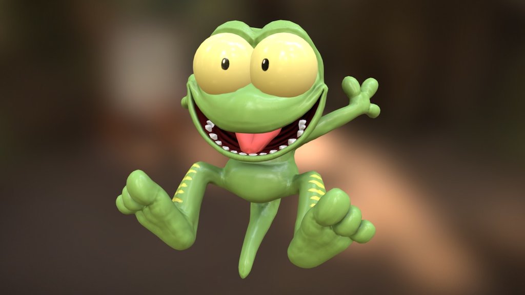 Lurch 3D /Lizzard 3D (Cartoon) 3d model