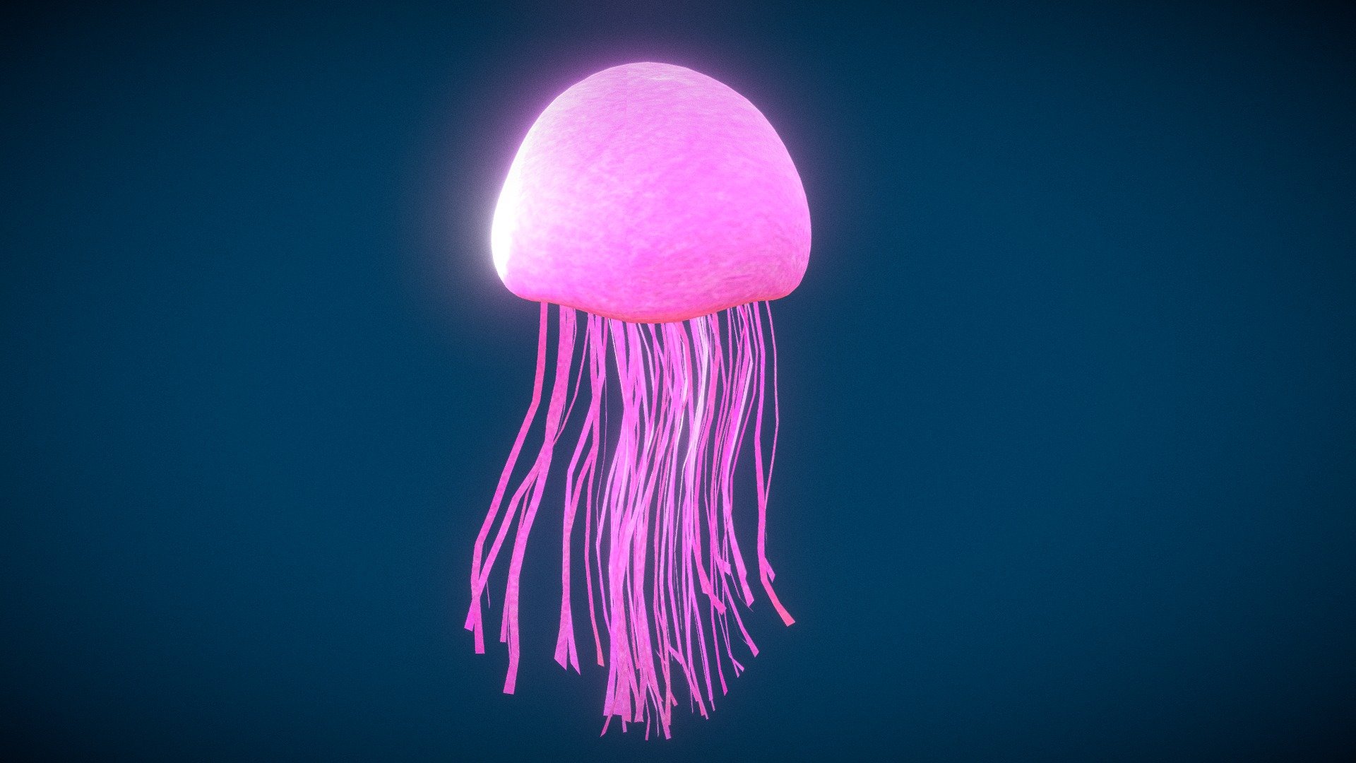 Cartoon Jellyfish 3d model