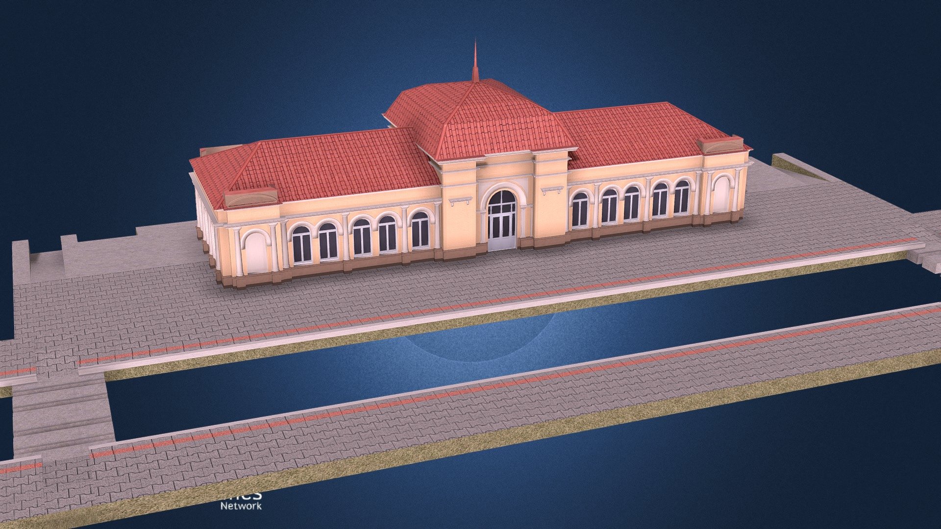 Dnepr Train Station CRW 3d model