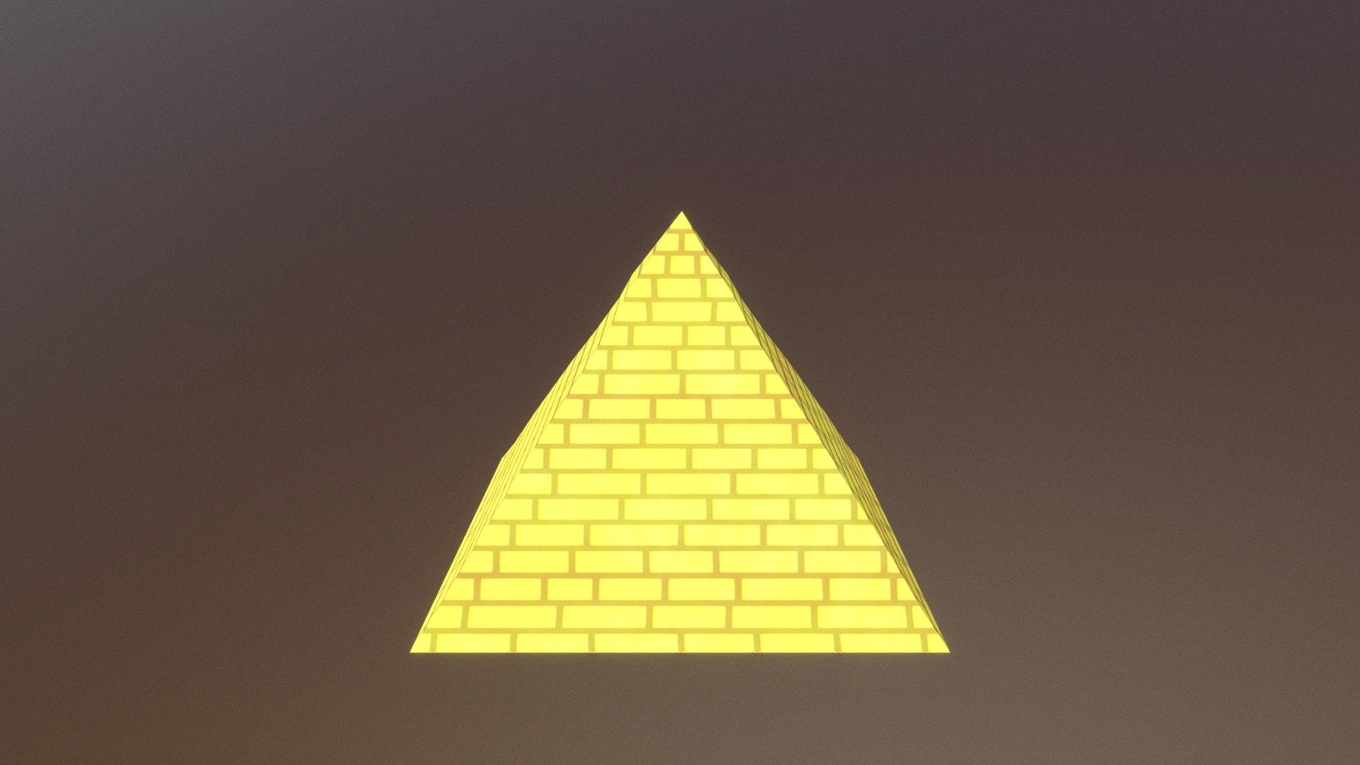 cartoon pyramid 3d model