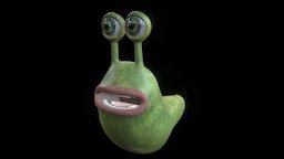 Slug 3D cartoon Sci-Fi