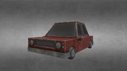 Low Poly Cartoon Car