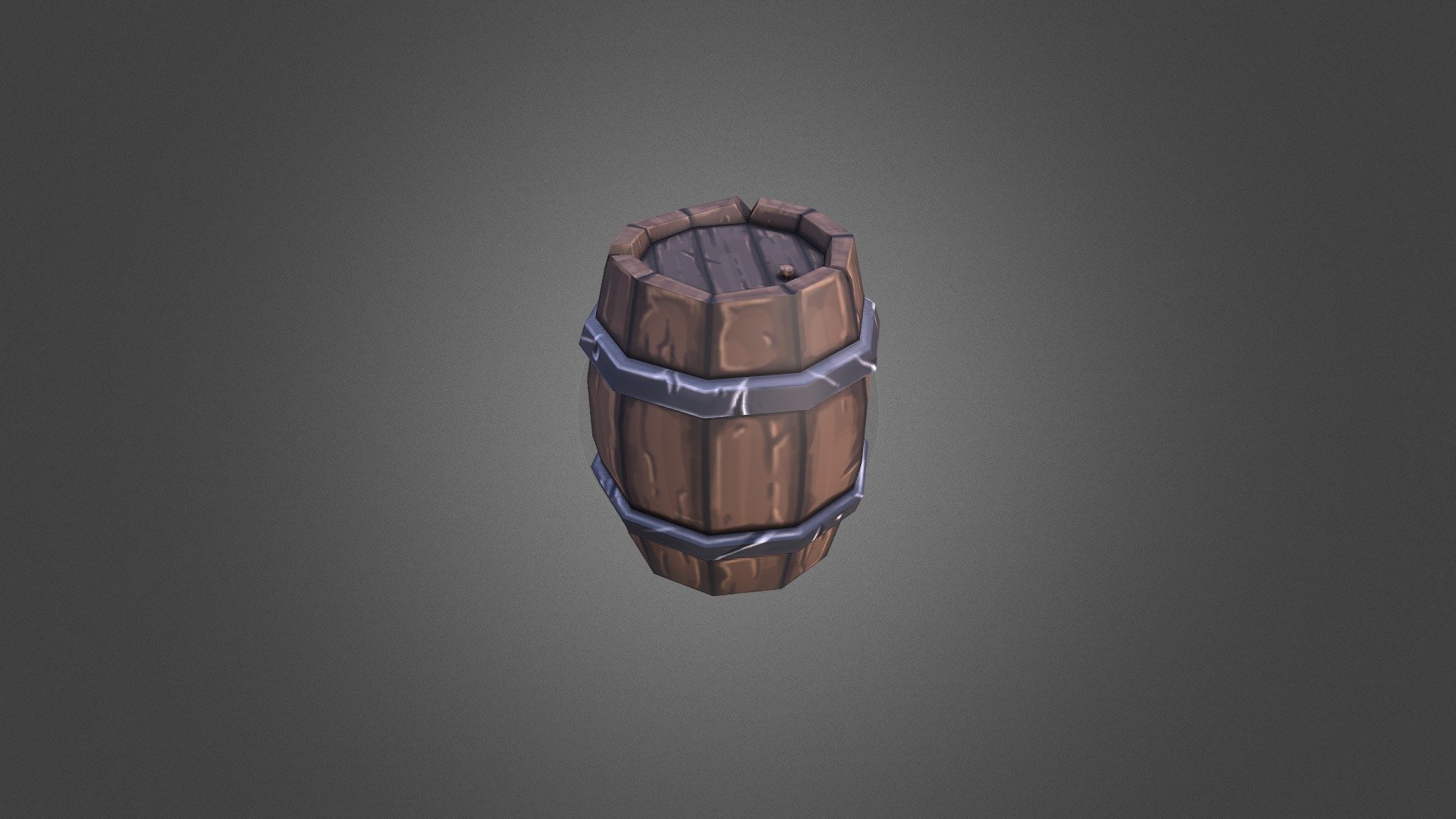 Cartoon barrel 3d model