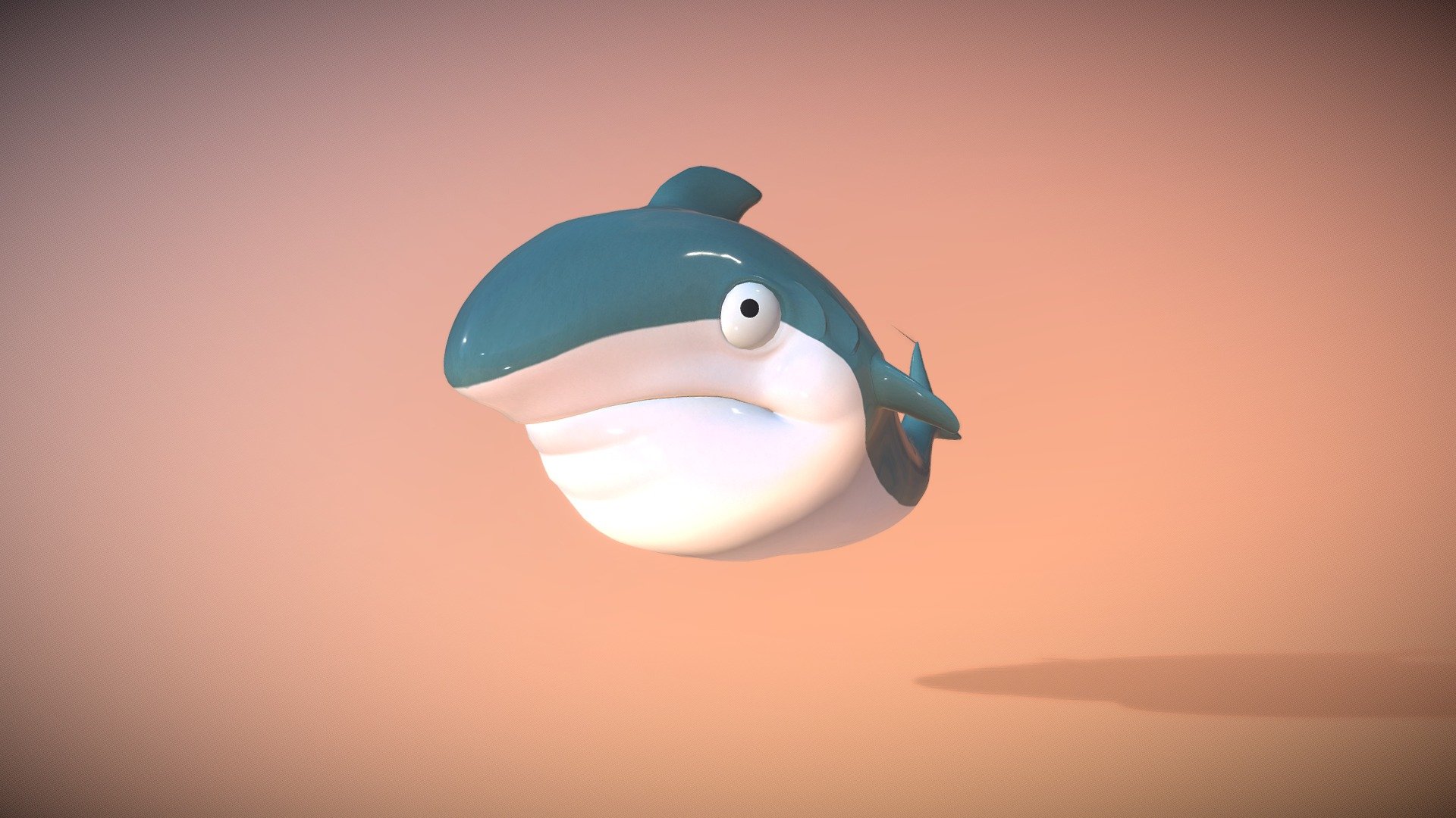 shark cartoon 3d model