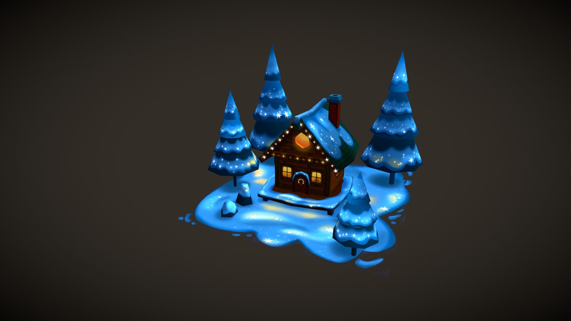 Winter House (Ready for Magic) 3d model