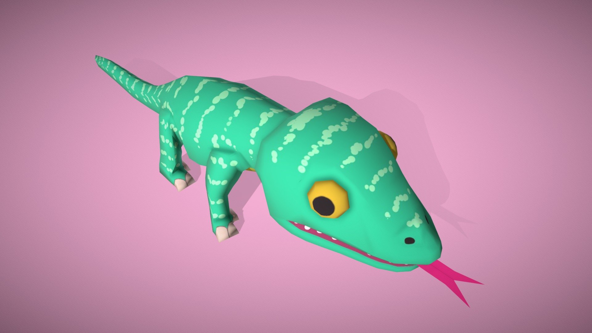 Cartoon Lizard 3d model