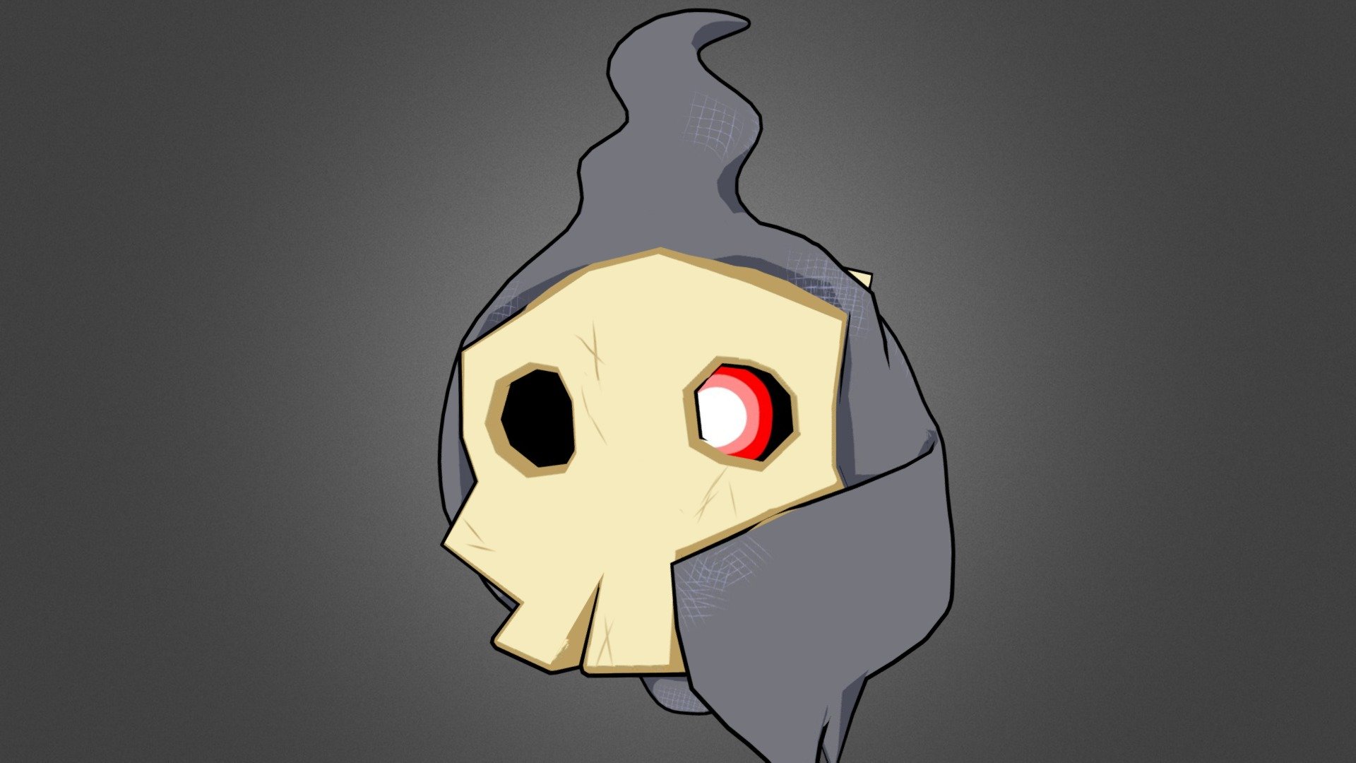 Cartoon Duskull (Pokemon in Zelda Style) 3d model