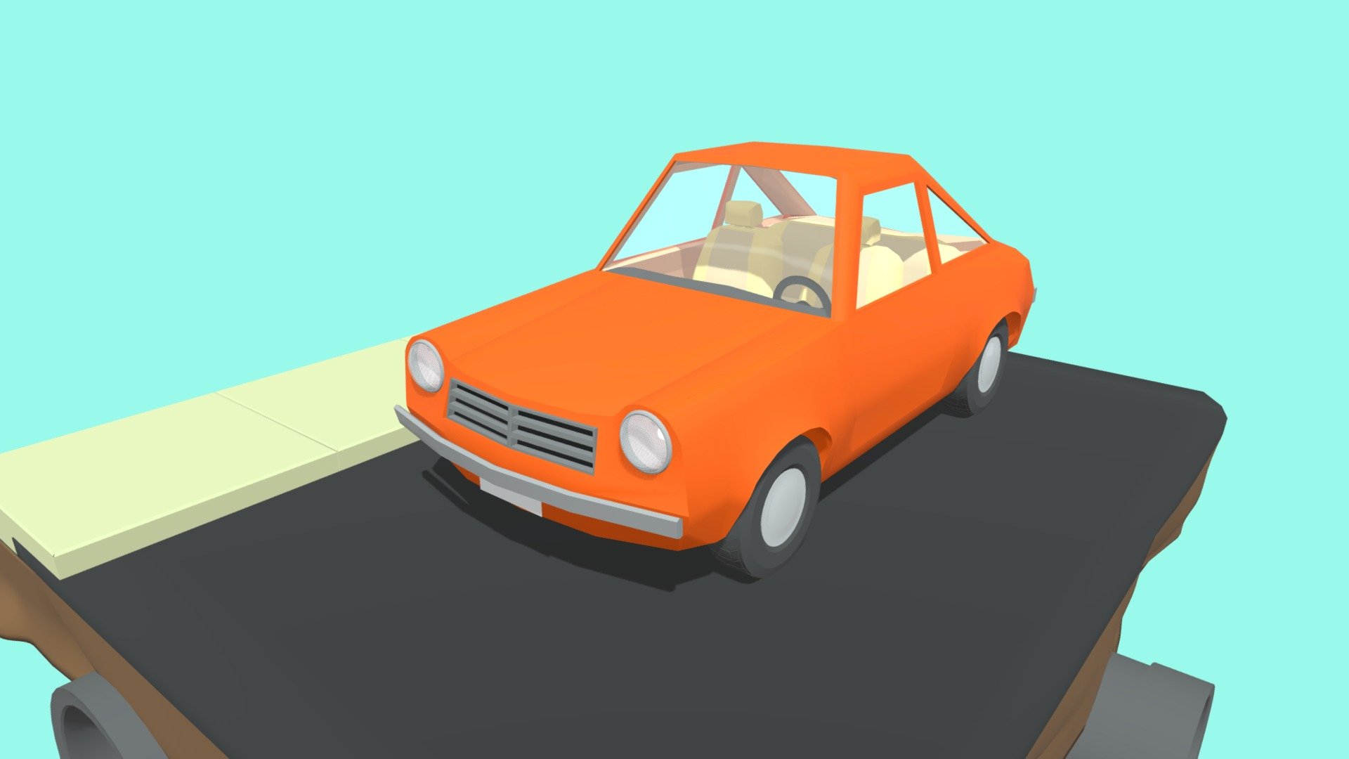 cartoon CAR 3d model