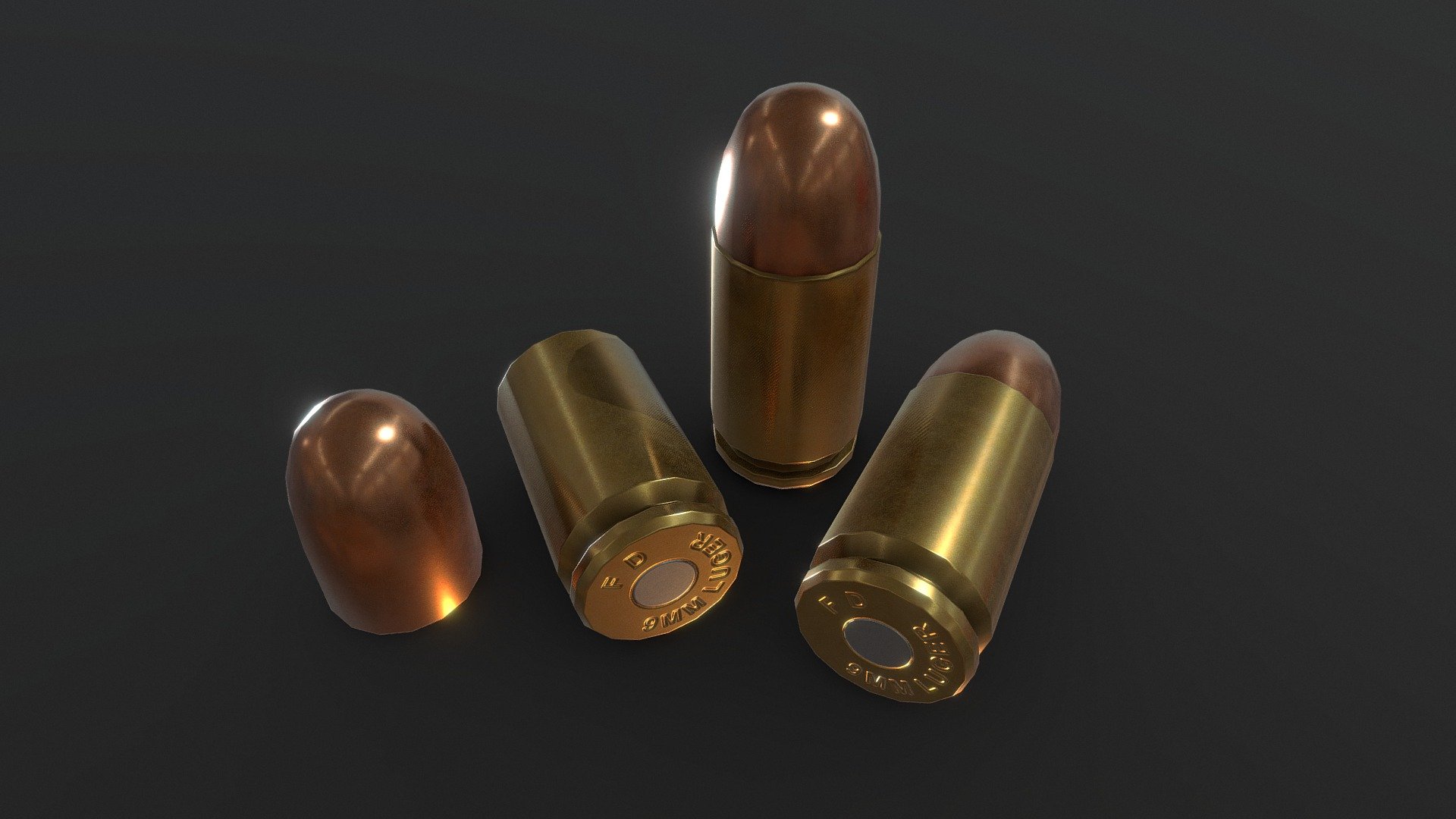 Ammo 9x19mm Parabellum 3d model