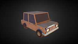 Low Poly Cartoon Car