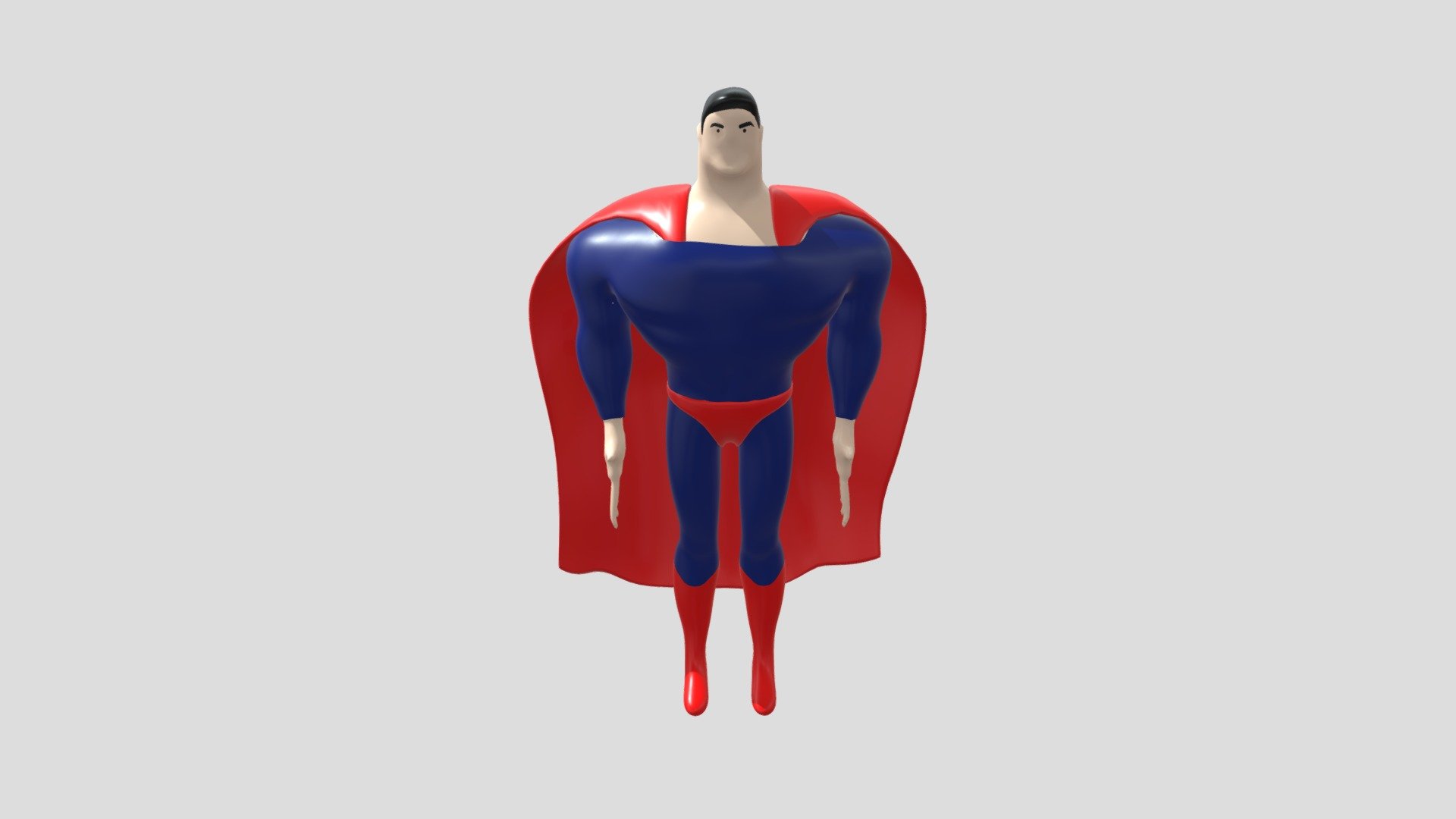 Superman_Low_Cartoon 3d model