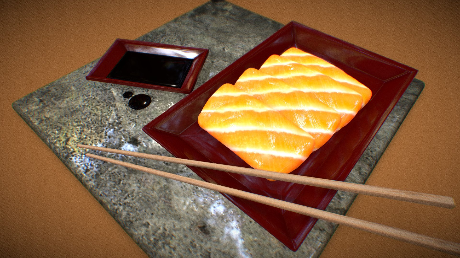 Sashimi set 3d model