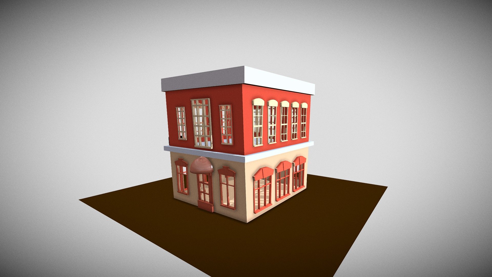 Cartoon House 3 3d model