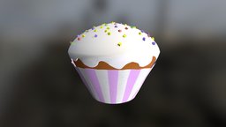 Cartoon cupcake (.c4d and .fbx)