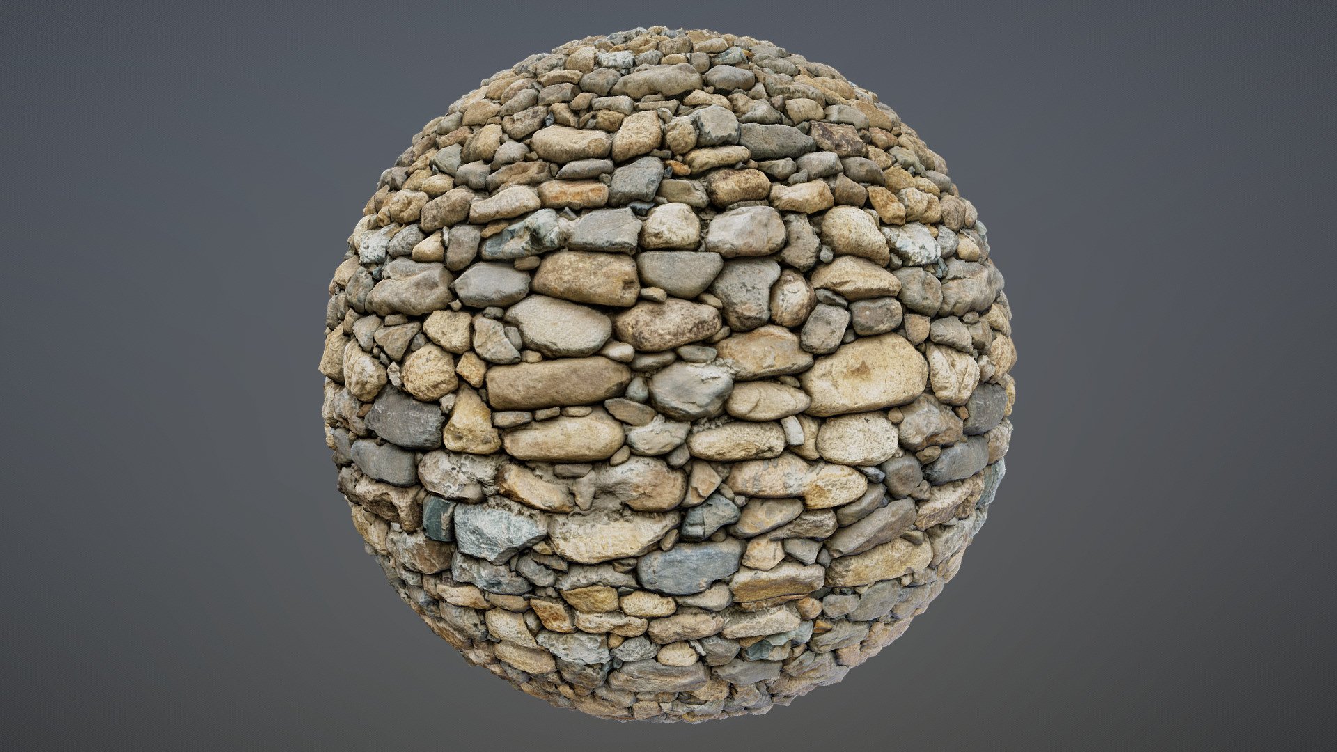 Stone Wall PBR Texture 03 3d model