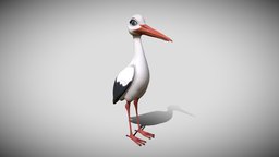 cartoon stork