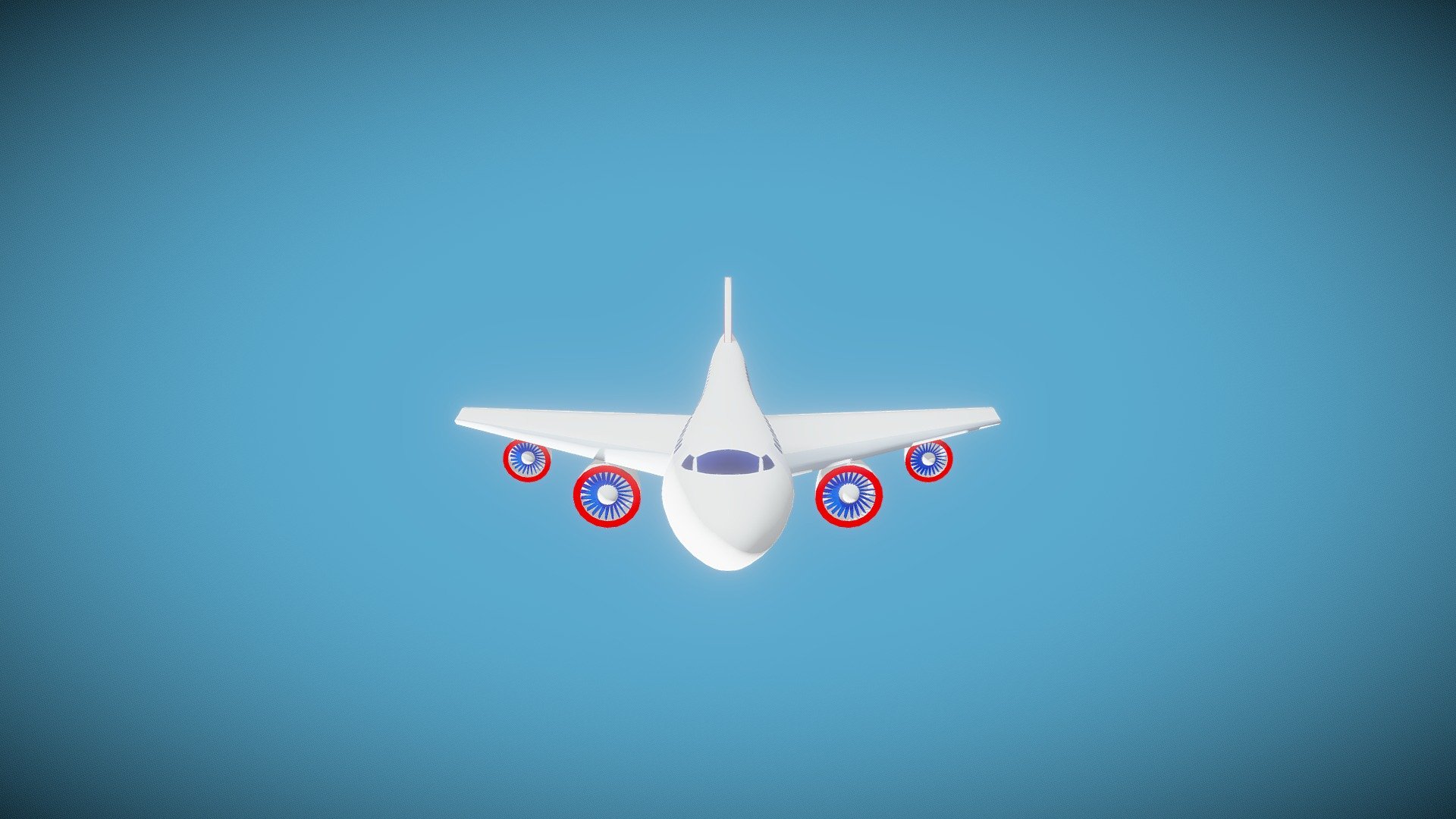 Cartoon Plane 3d model