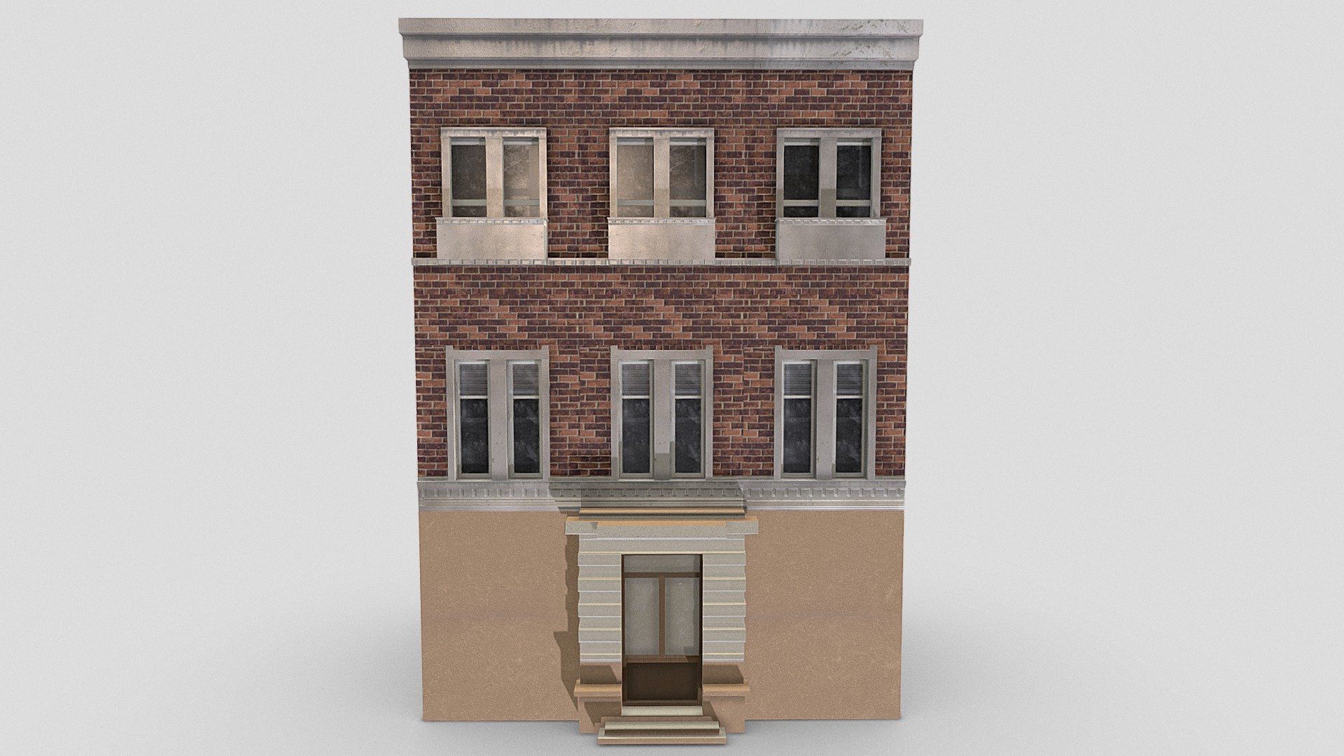 Hotel style modular buiding 3d model