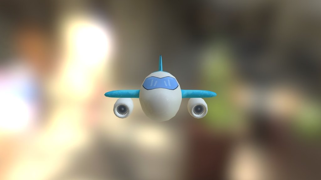 Cartoon Airplane 3d model