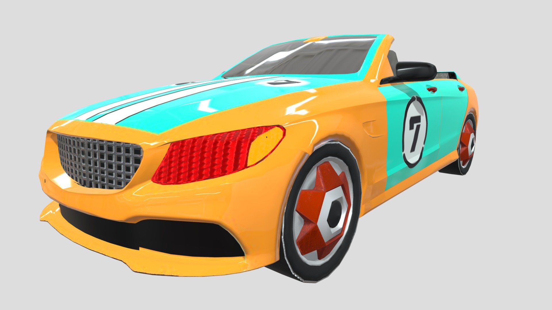 cartoon car 3d model