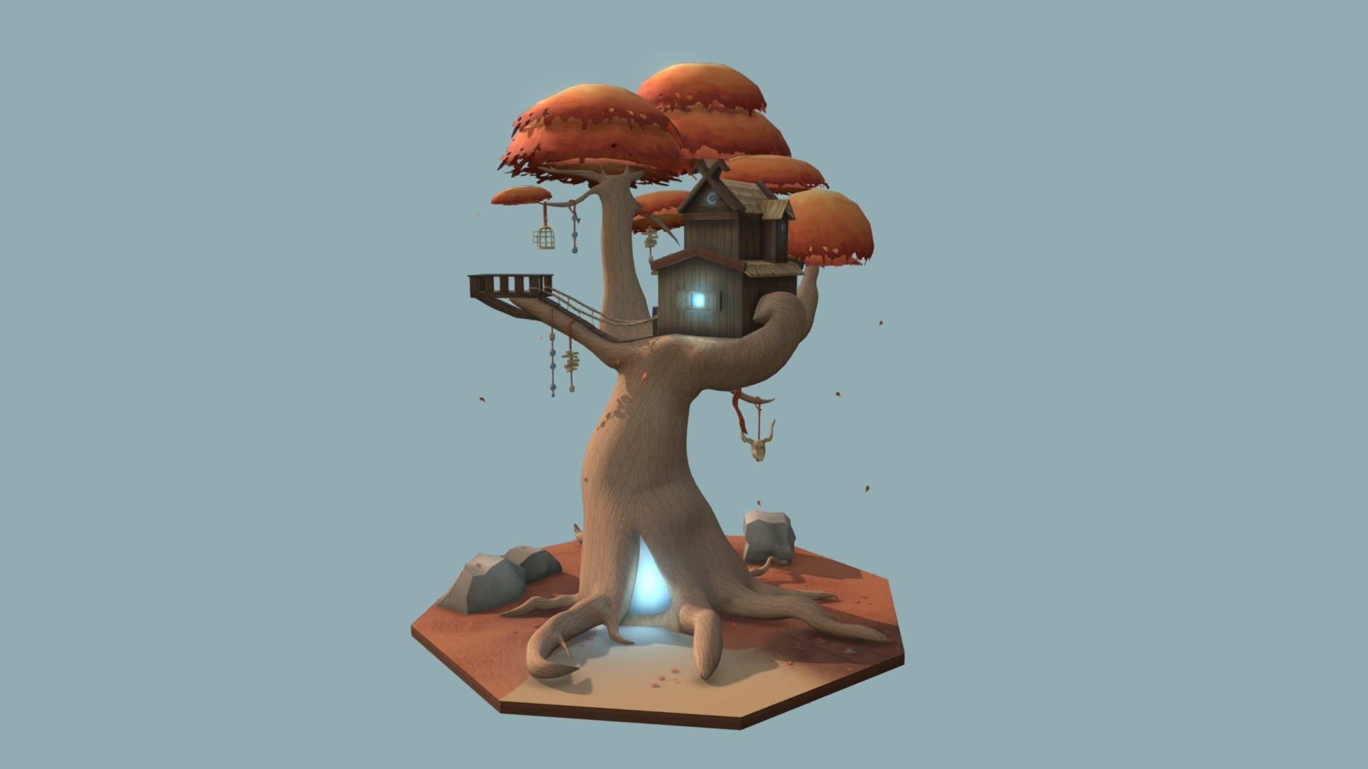 Nordic Tree House 3d model