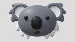 Cartoon Cute Koala Head