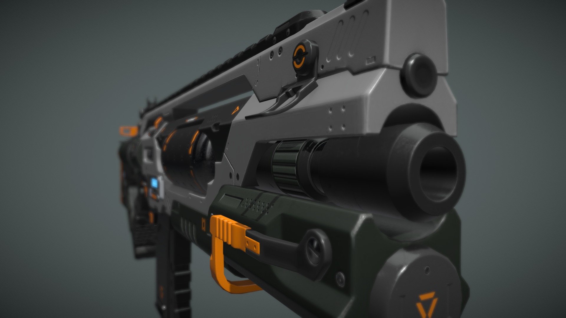 Sci-Fi Assualt Rifle 3d model