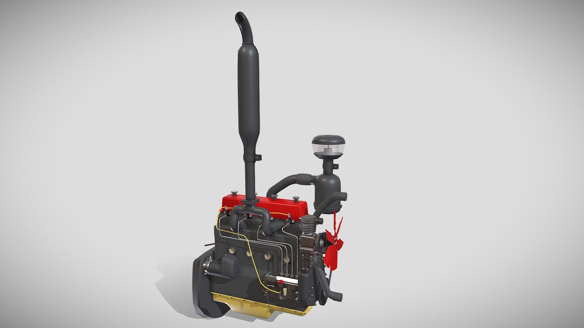 Tractor Engine 3d model