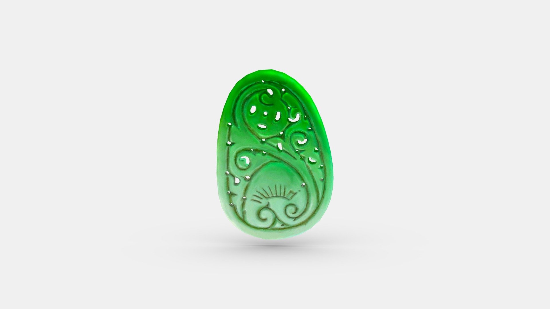 Cartoon jade pendant 3d model