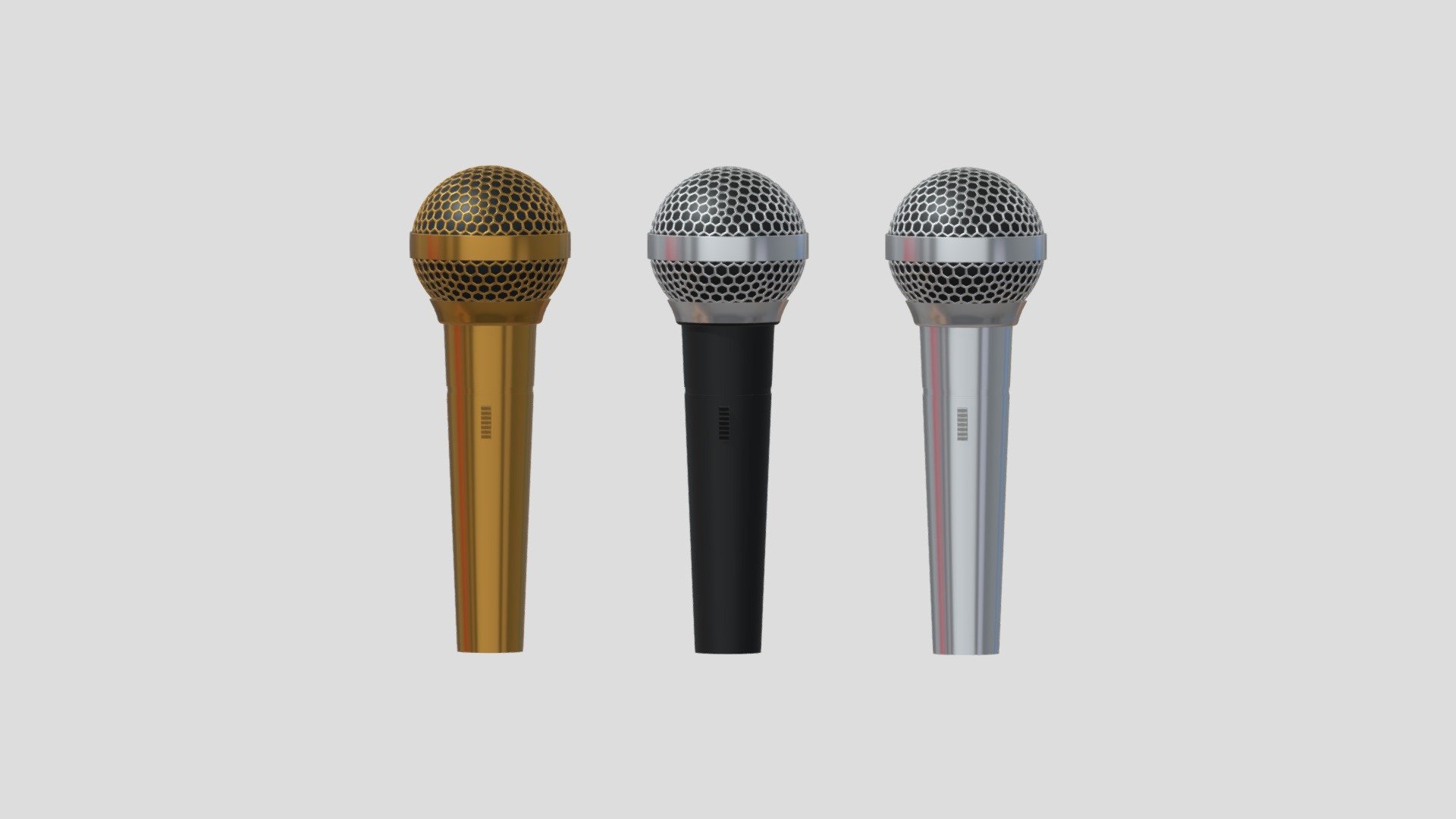 Cartoon Microphone 3d model