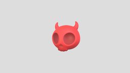 Cartoon Devil Skull