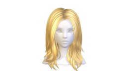 cartoon lush female 001 haircut of long