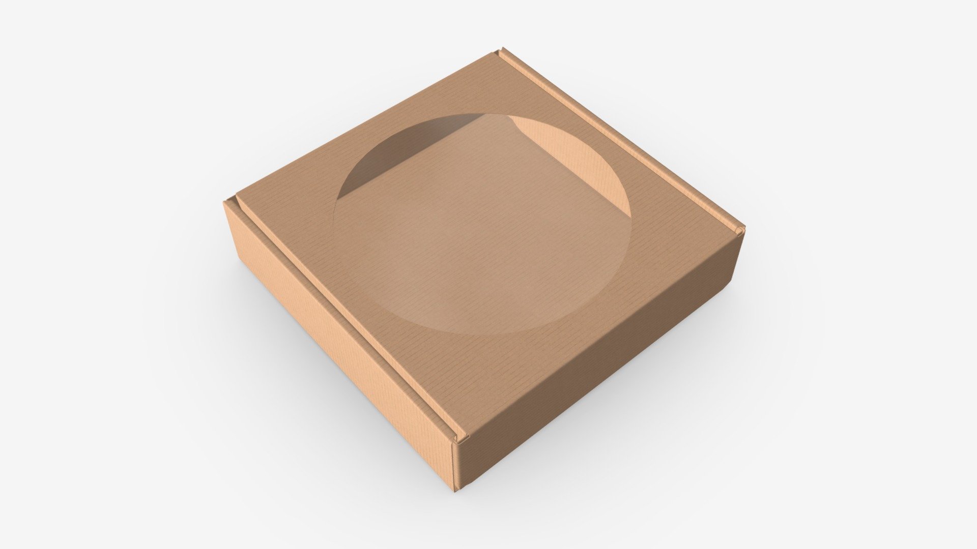 Corrugated Cardboard Box with Window 02 3d model