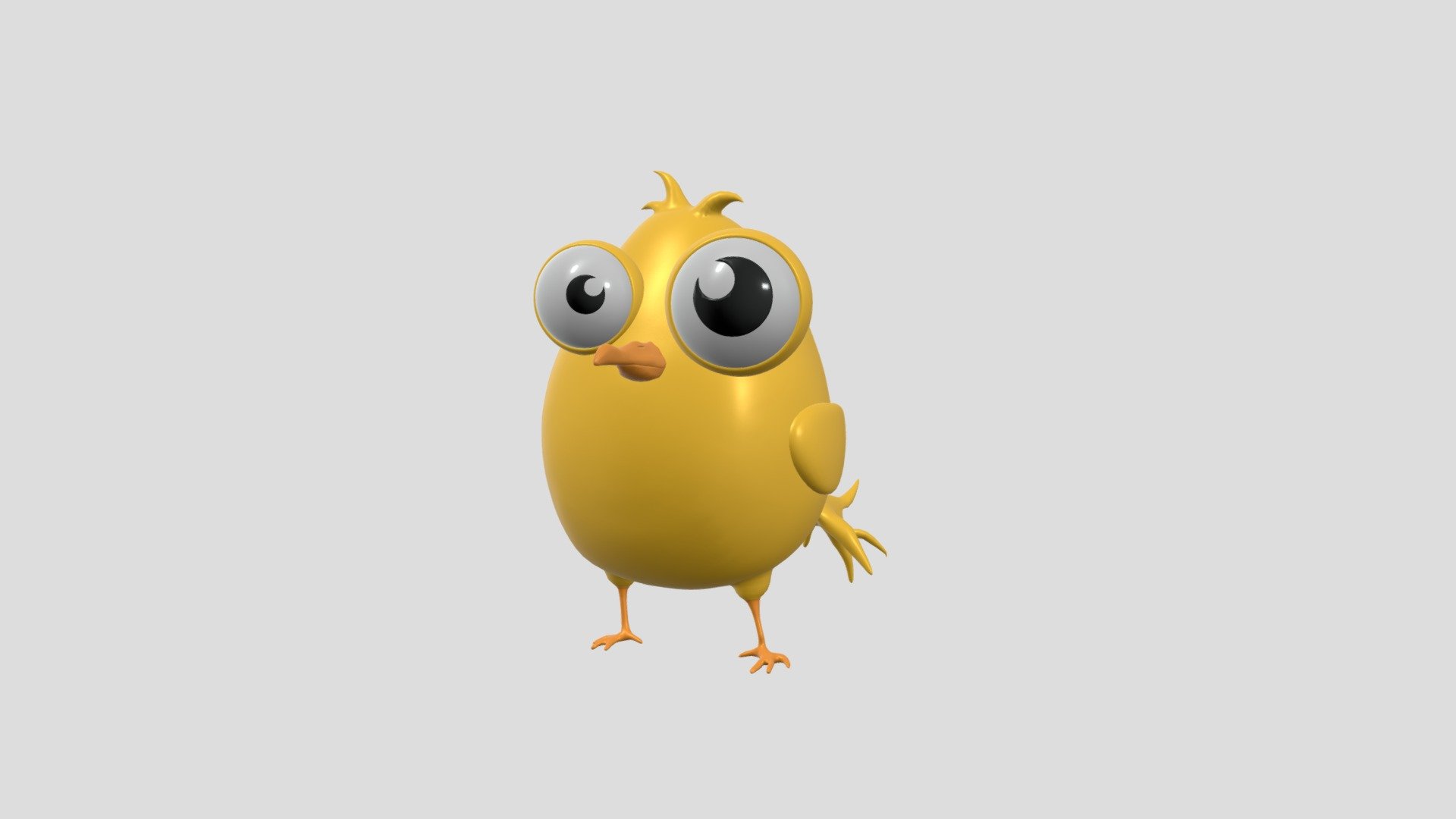 cartoon bird 3d model