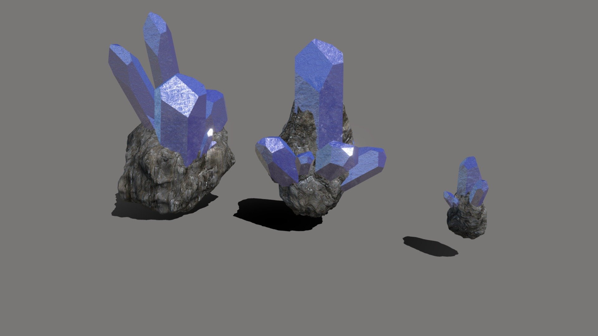 Set crystals in the breed 3d model