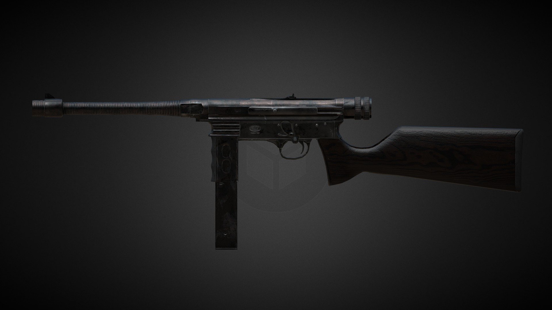 Halcon M1943 Submachine gun 3d model