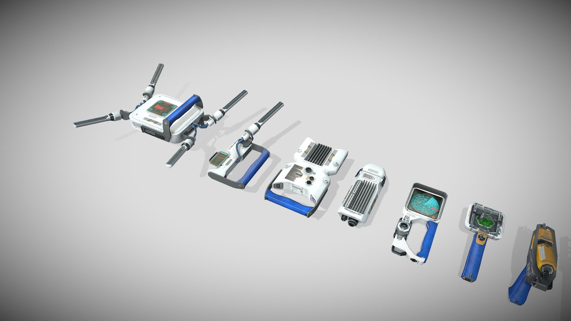 Toolkit Sci-fi Devices Set 3d model