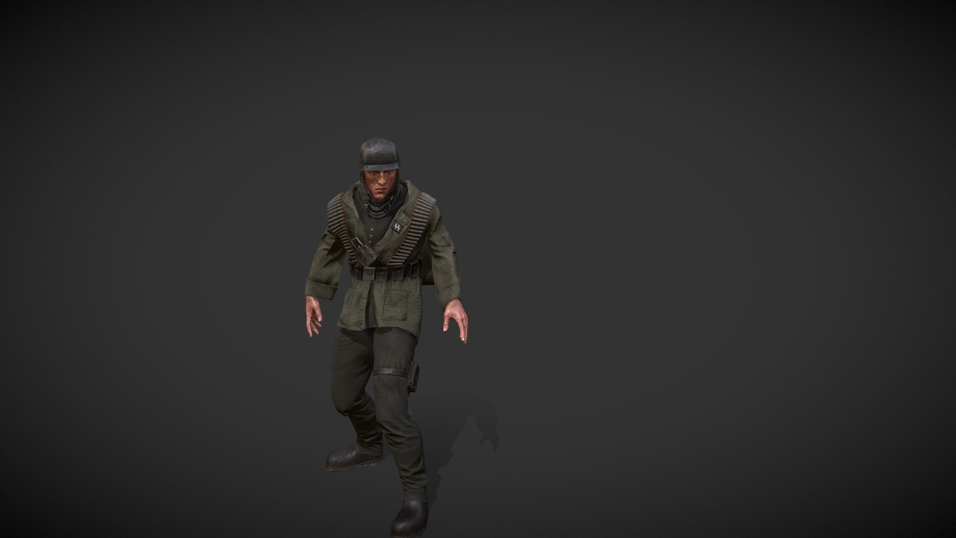 WW2 German soldier 3d model