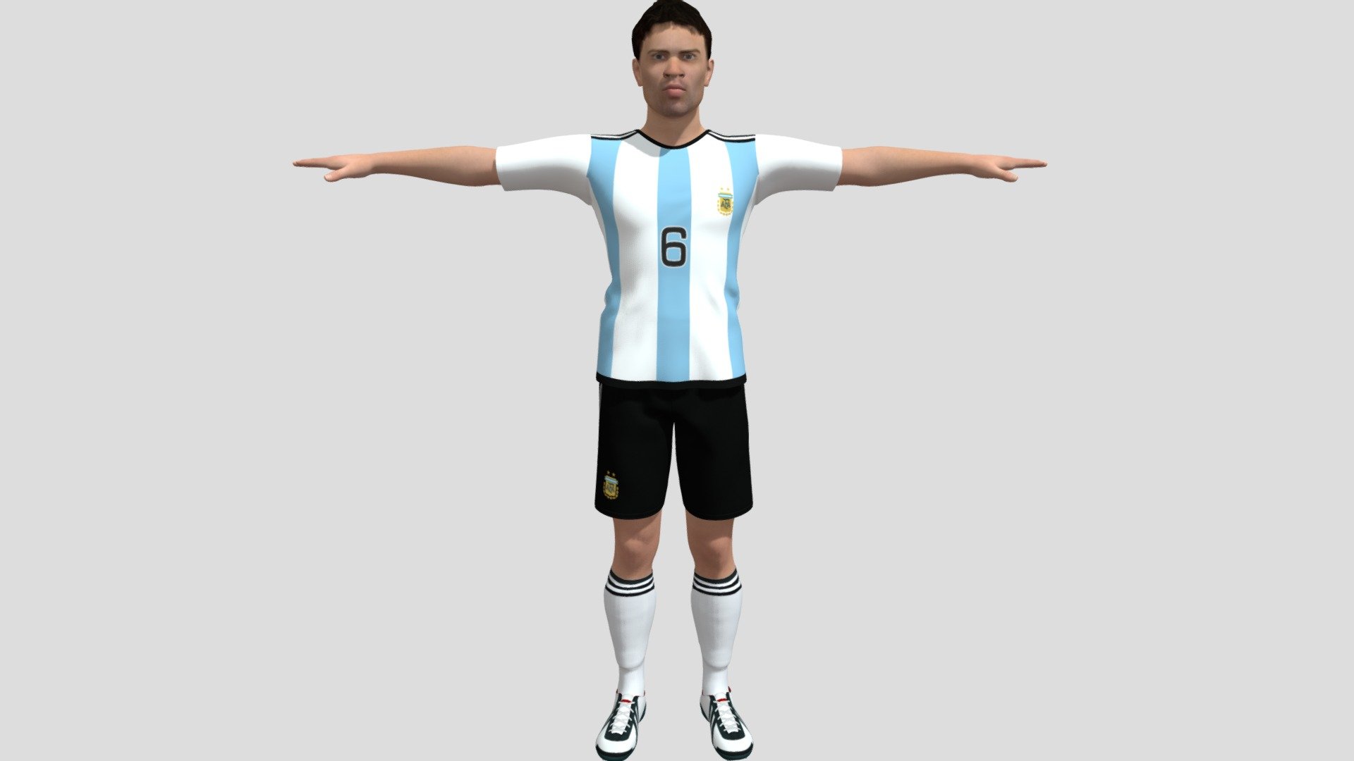 Soccer Player Argentina 3d model