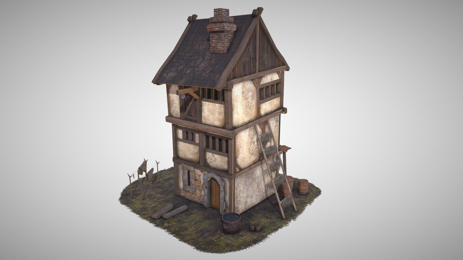 Crooked House 3d model