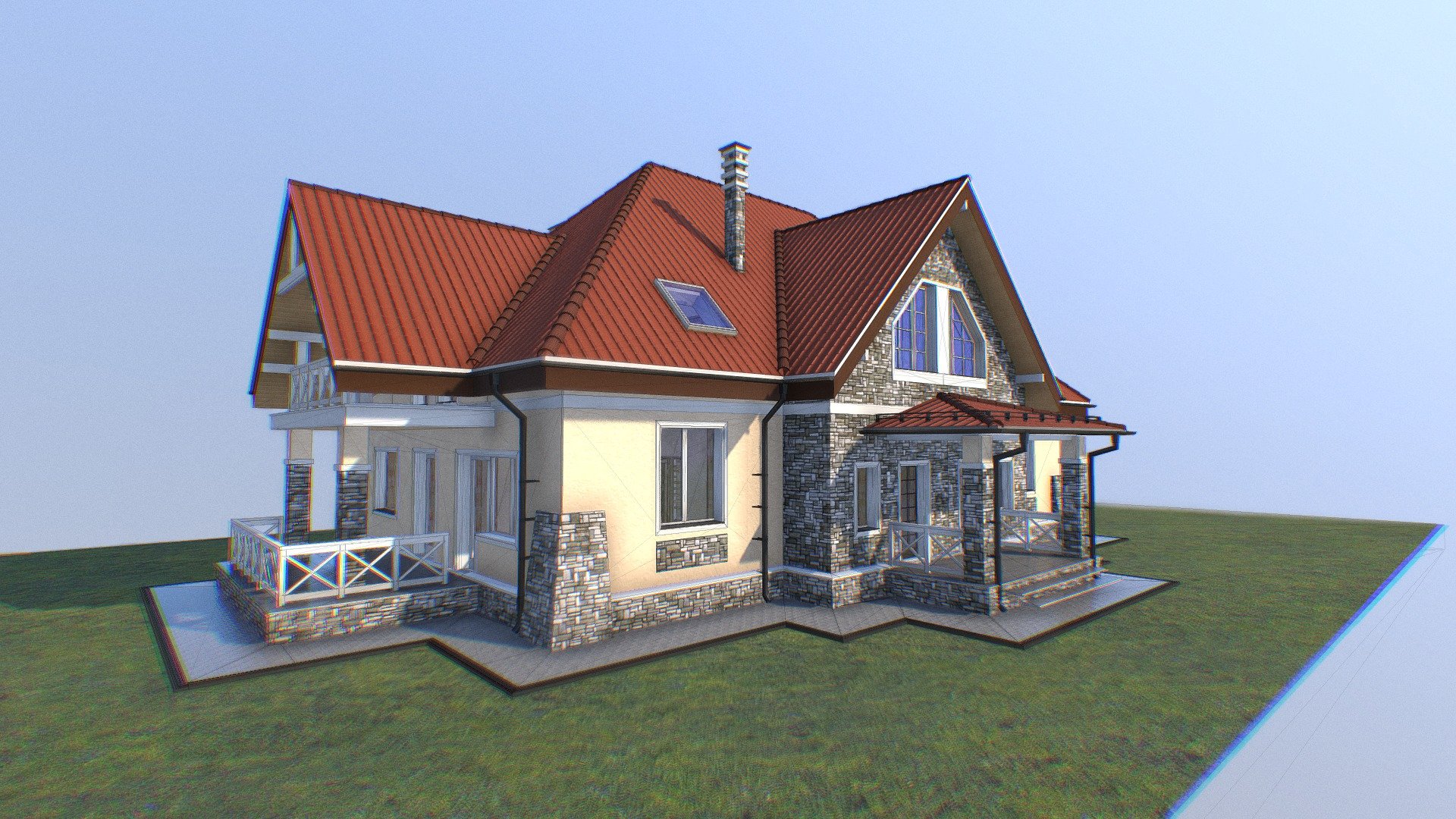 Double House 2020 November 3d model