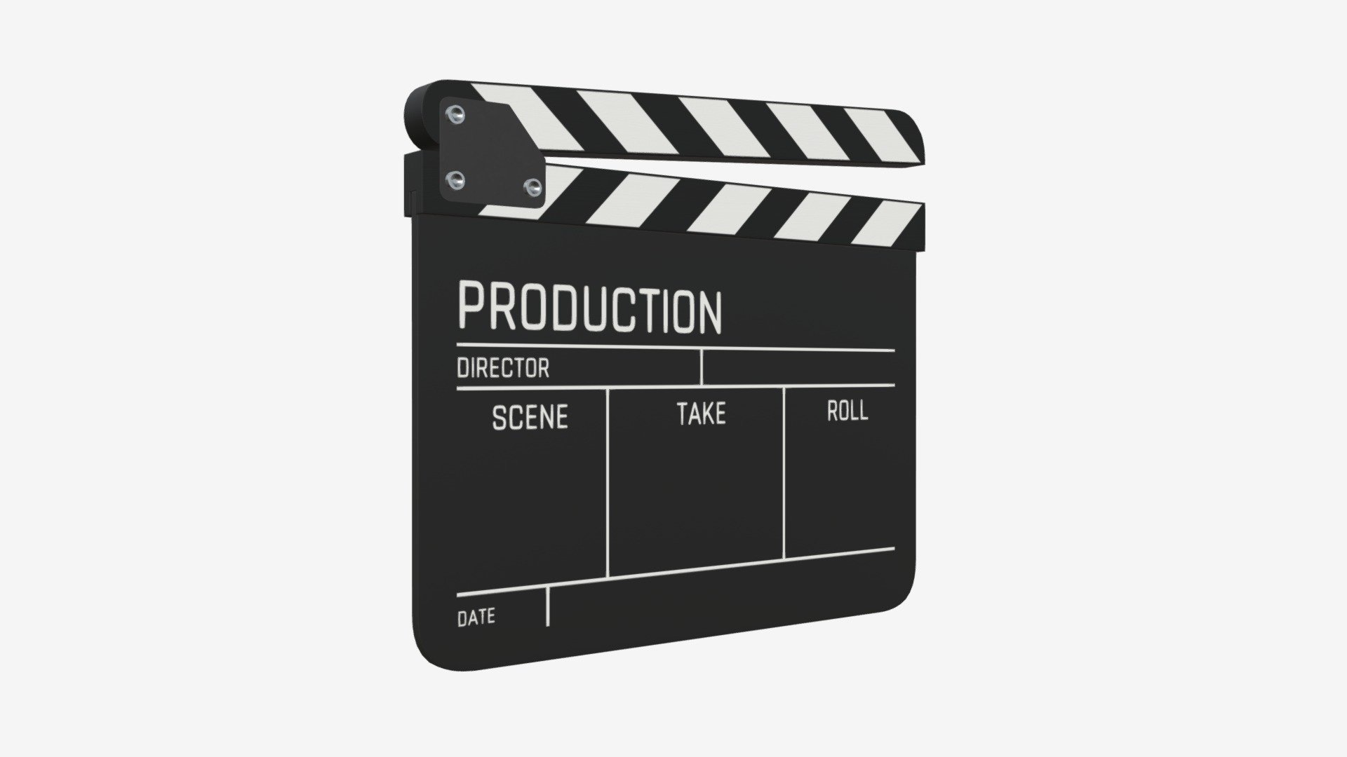 Movie clapper board 3d model