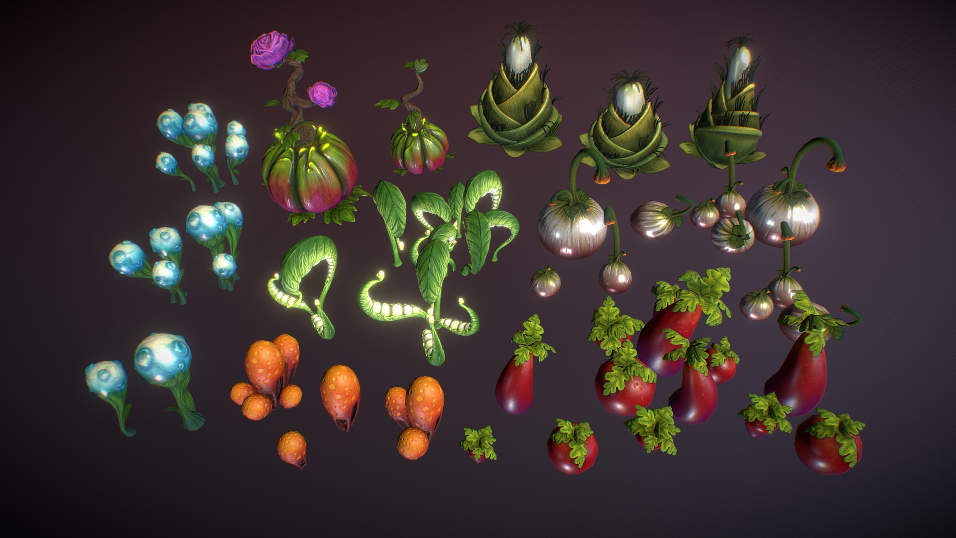 Fantasy plants 2 3d model