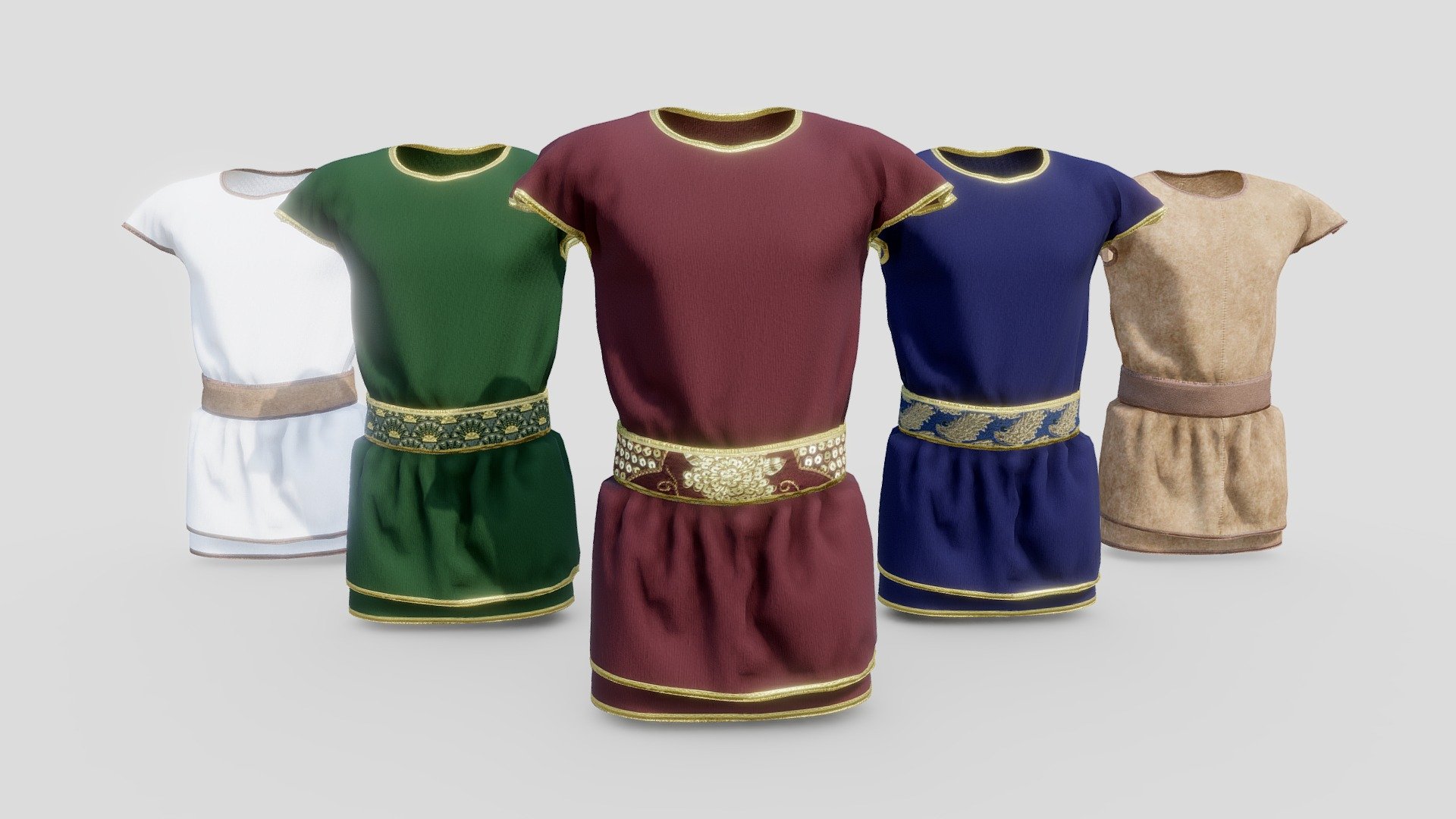 Medieval Short Tunic (Ancient Rome Inspired) 3d model