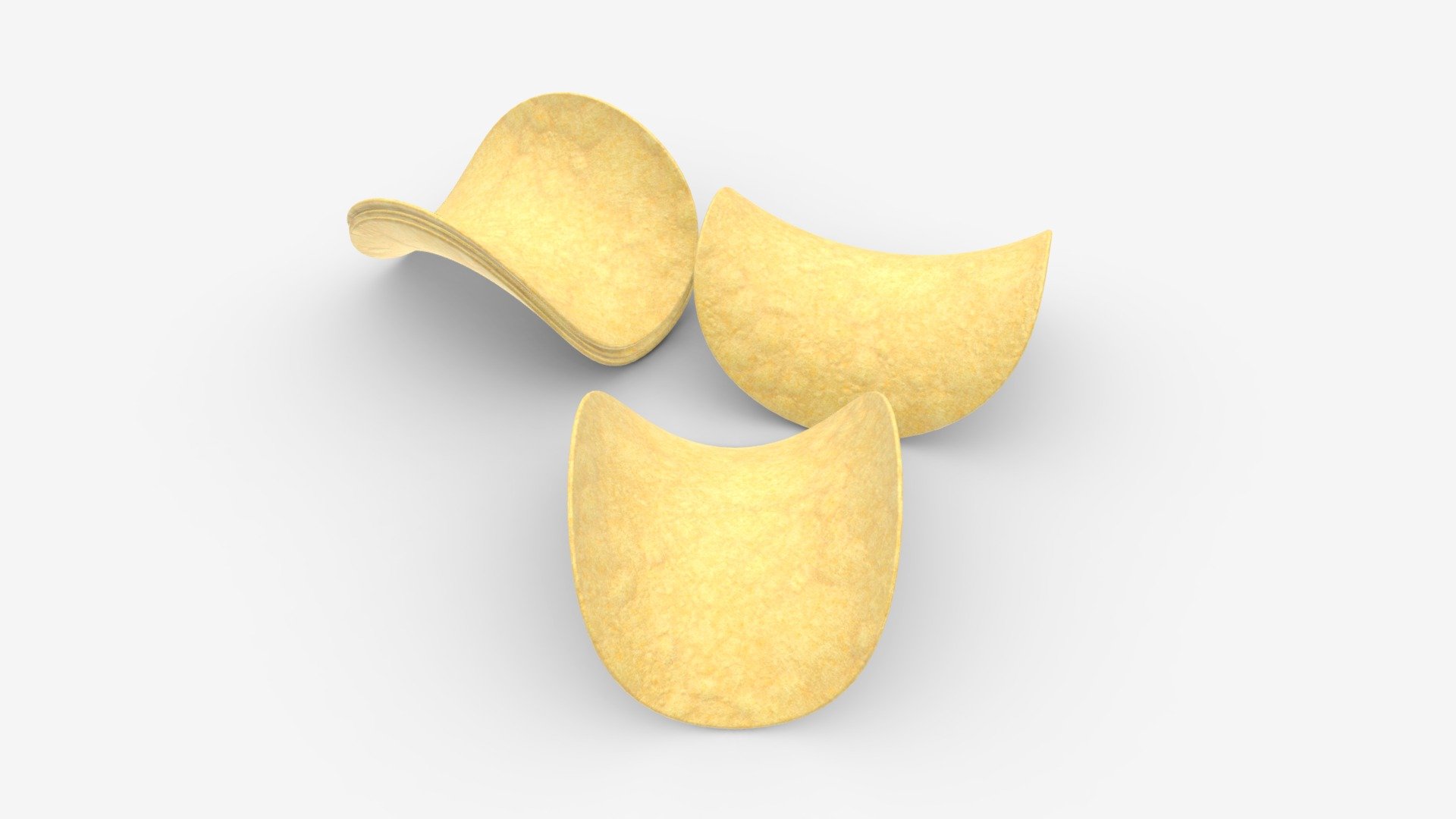 Potato chips 01 3d model