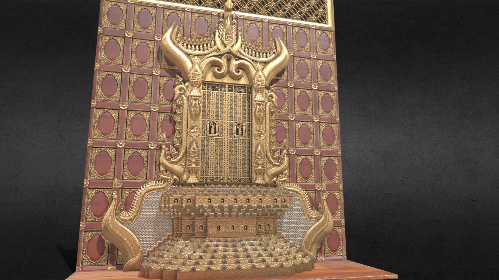 The Lion Throne 3d model