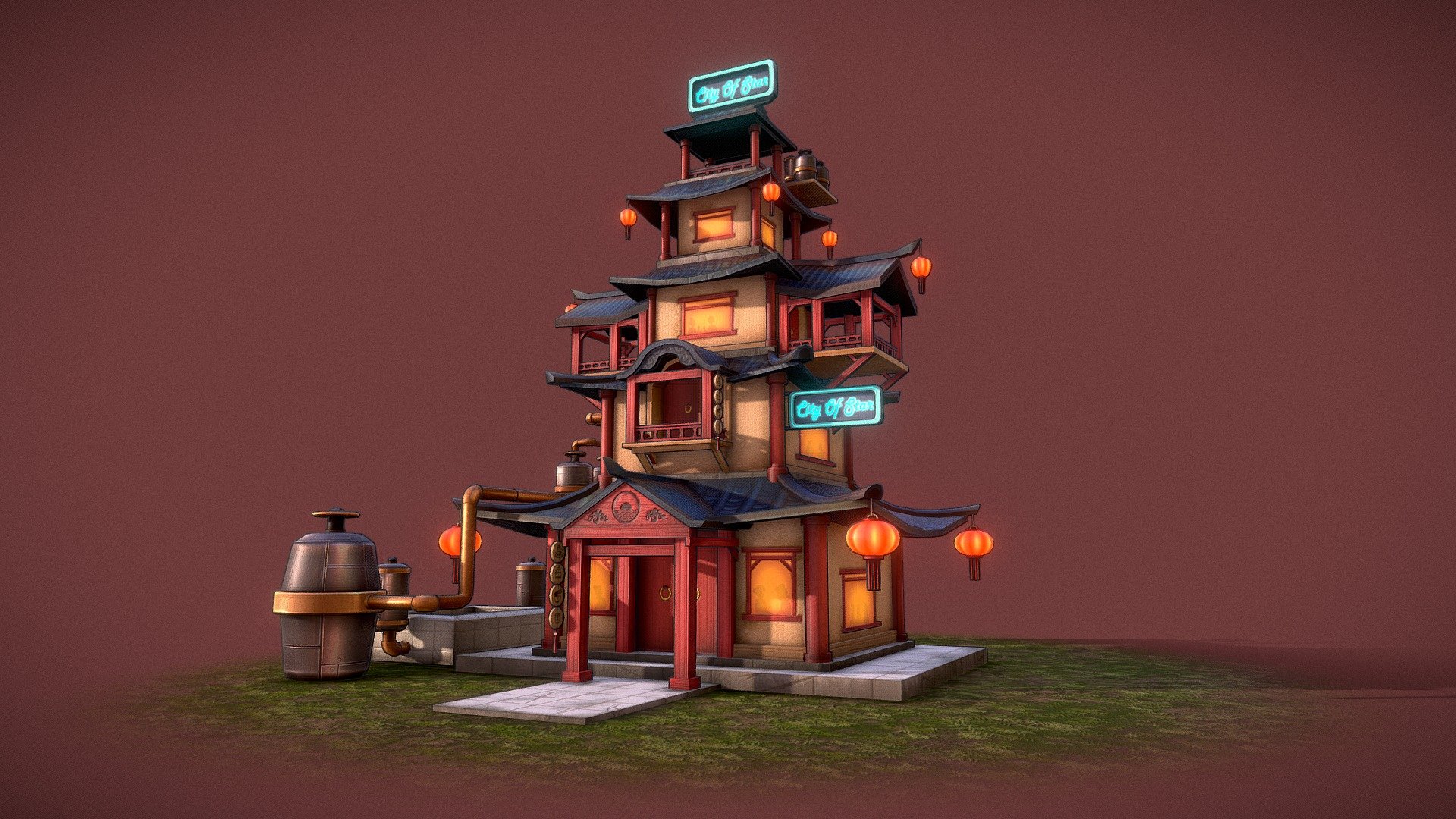 Bathhouse Castle 3d model