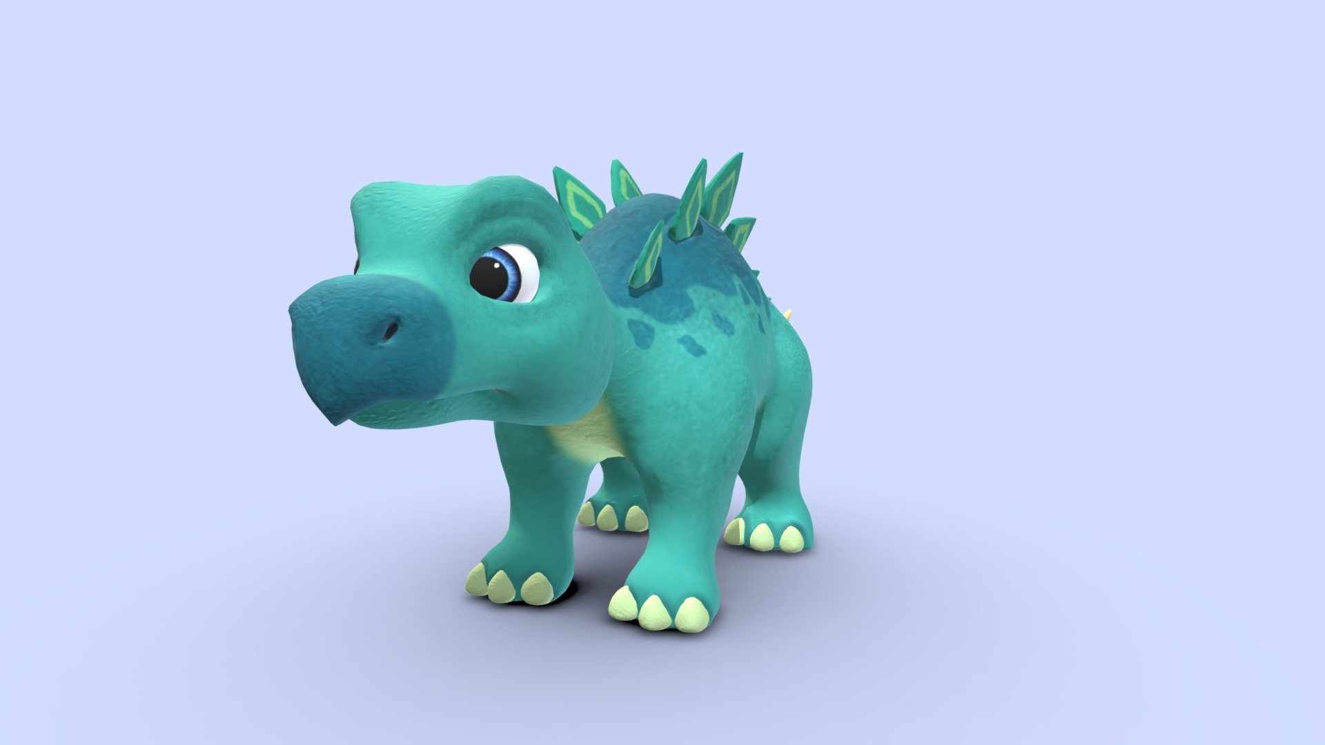 Cartoon stegosaur 3d model