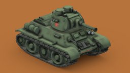 Stylized Cartoon T34-76 Tank