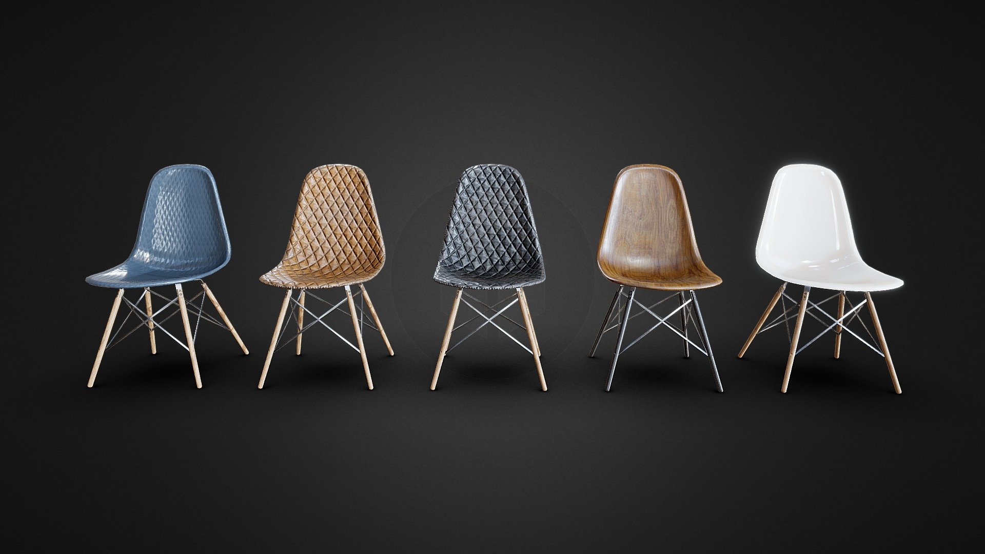 Eames Chairs Variations 3d model